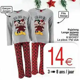 Cora Pyjalong lange pyjama minnie + mickey aanbieding