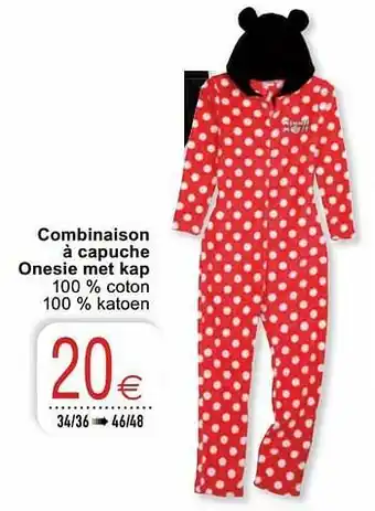 Cora Combinaison à capuche onesie met kap aanbieding