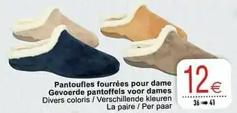 Cora Pantoufles fourrées pour dame gevoerde pantoffels voor dames aanbieding
