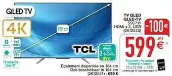 Cora Tcl tv qled qled-tv 55c711 aanbieding