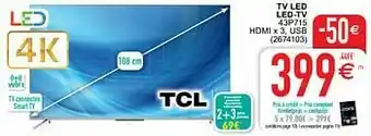 Cora Tcl tv led led-tv 43p715 aanbieding