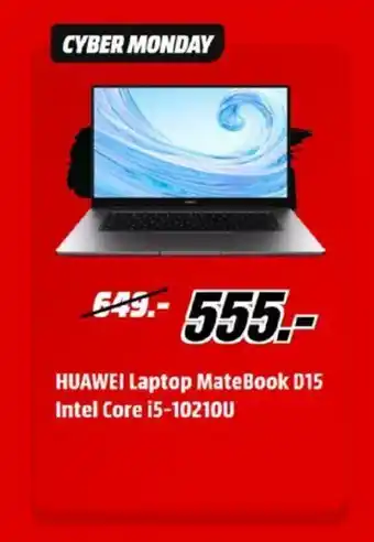 MediaMarkt Huawei Laptop MateBook D15 Intel Core i5-1021OU aanbieding