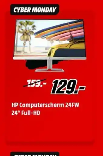 MediaMarkt HP Computerscherm 24FW 24' Full-HD aanbieding