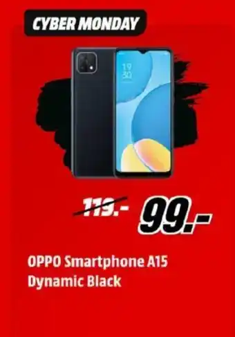 MediaMarkt Oppo Smartphone A15 Dynamic Black aanbieding