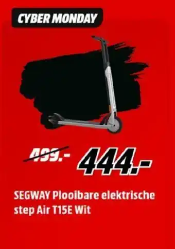 MediaMarkt Segway Plooibare elektrische step Air T15E Wit aanbieding