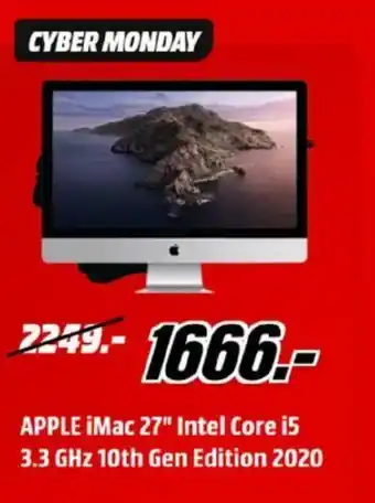 MediaMarkt Apple iMac 27'' Intel Core i5 3.3 GHz 10th Gen Edition 2020 aanbieding