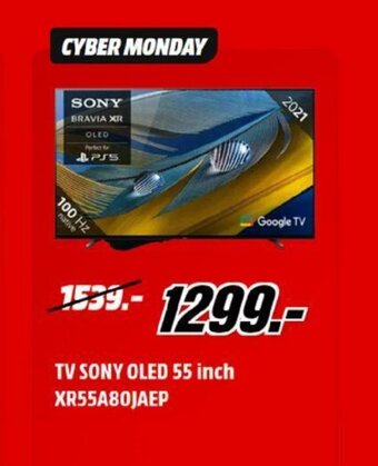 MediaMarkt TV Sony OLED 55 inch XR55A80JAEP aanbieding