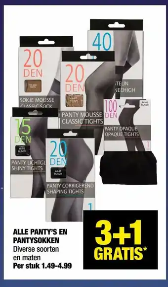 Big Bazar Alle Panty's En Pantysokken per stuk aanbieding