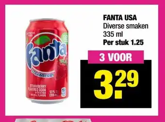 Big Bazar Fanta Usa 335ml 3 voor aanbieding