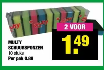 Multy schuursponzen 2 voor