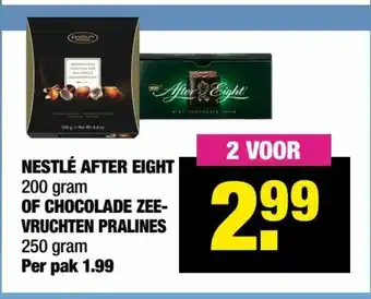 Big Bazar Nestle after eight 200 gram of chocolade zeevruchten pralines 250 gram 2 voor aanbieding