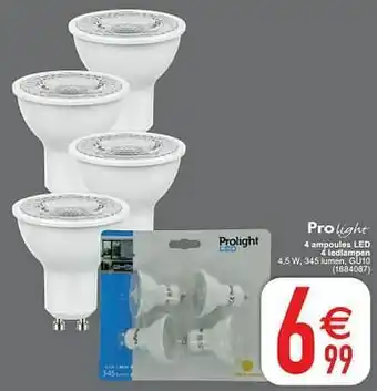 Cora 4 ampoules led 4 ledlampen aanbieding