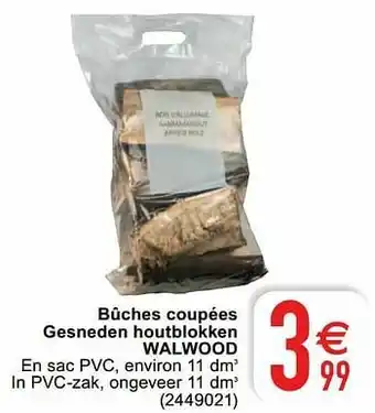 Cora Bûches coupées gesneden houtblokken walwood aanbieding