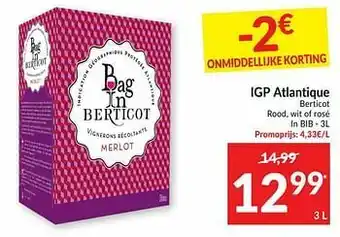 Igp atlantique berticot rood wit of rosé