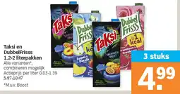 Albert Heijn Taksi en DubbelFrisss 1.2-2 literpakken aanbieding