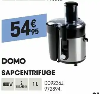 Electro Depot Domo Sapcentrifuge aanbieding