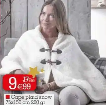 Cape plaid snow 75x150cm 200gr