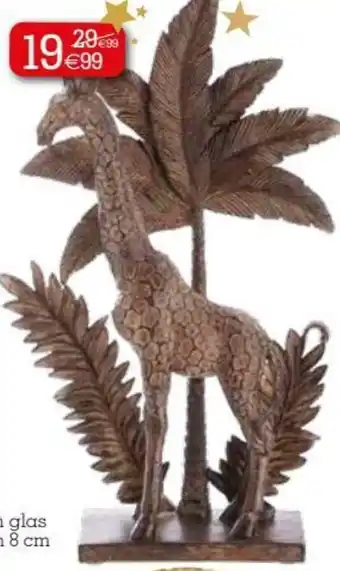 Yess Giraf met palmboom 28.5x10x41.5cm aanbieding
