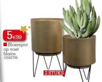 Yess Bloempot op voet filaire aanbieding