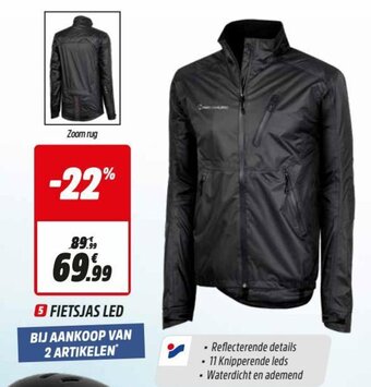 Intersport Fietsjas LED aanbieding
