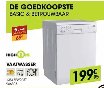 Electro Depot High One Vaatwasser aanbieding