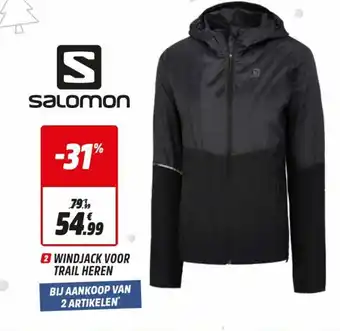 Intersport Salomon Windjack voor Trail heren aanbieding