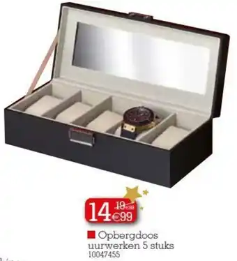 Yess Opbergdoos uurwerken 5 stuks aanbieding