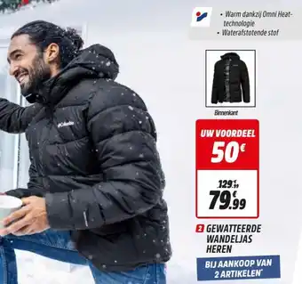 Intersport Columbia Gewatteerde wandeljas heren aanbieding