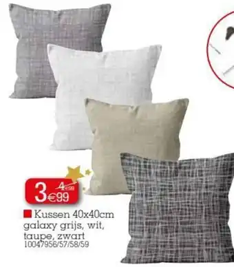 Yess Kussen 40x40cm galaxy grijs wit, taupe, zwart aanbieding