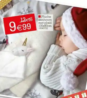 Yess Pluche eenhoorn met plaid 100x80cm aanbieding