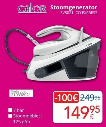 Eldi Calor stoomgenerator sv8021 co express aanbieding