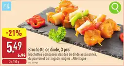 ALDI Brochette de dinde aanbieding