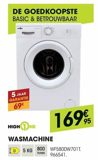 Electro Depot High One Wasmachine aanbieding