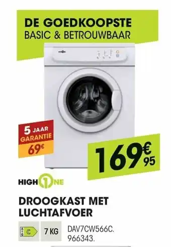 Electro Depot High One Droogkast Met Luchtafvoer aanbieding