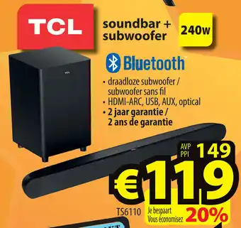 TLC Soundbar + subwoofer | TS6110