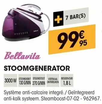 Electro Depot Bellavita Stoomgenerator aanbieding