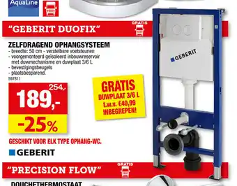 Hubo Geberit Duofix aanbieding