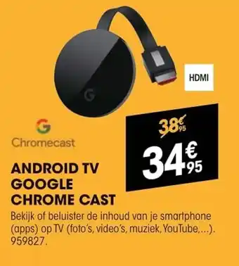 Electro Depot Chromecast Android TV Google Chrome Cast aanbieding
