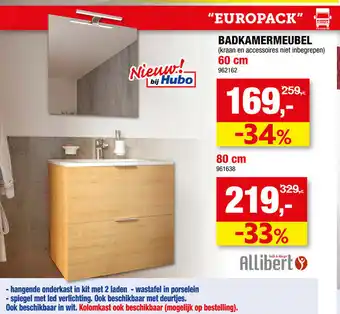 Hubo Allibert Badkamermeubel Europack aanbieding