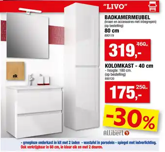Hubo Badkamermeubel Livo 80cm aanbieding