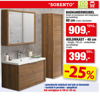 Hubo Badkamermeubel Sorento 80cm aanbieding