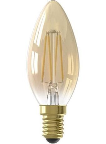 HEMA HEMA LED Lamp 3,5W - 200 Lm - Kaars - Goud (goud) aanbieding