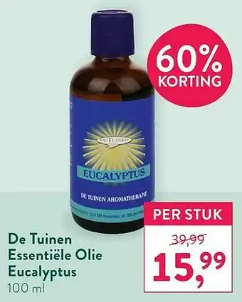 Holland & Barrett De tuinen essentiële olie eucalyptus aanbieding