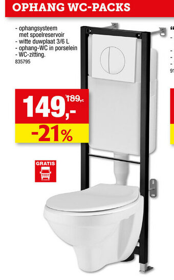 Hubo Ophang WC-pack aanbieding