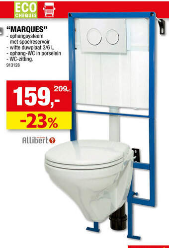 Hubo Allibert Ophang WC-pack Marques aanbieding