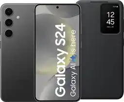 Coolblue Samsung Galaxy S24 256GB Zwart 5G + Smart View Book Case Zwa aanbieding