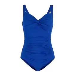 Decathlon Dames Sakari Tummy Control Seeksucker ééndelig badpak (Helderste blauw) aanbieding