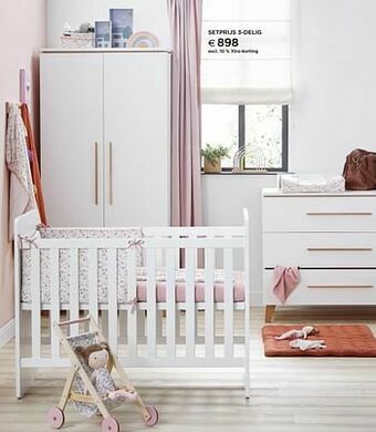 Dreambaby 3-delige meegroeikamer met kast met 2 deuren aanbieding
