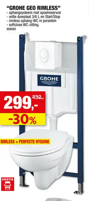 Grohe Ophang WC-pack Geo Rimless