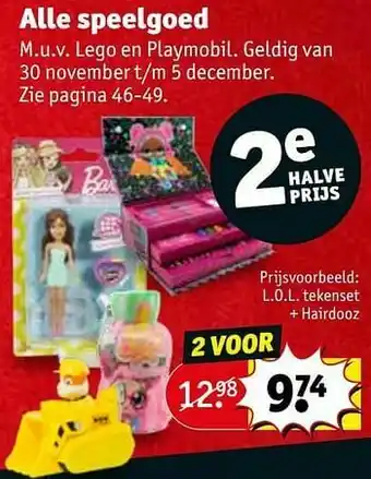Kruidvat L.o.l. tekenset + hairdooz aanbieding